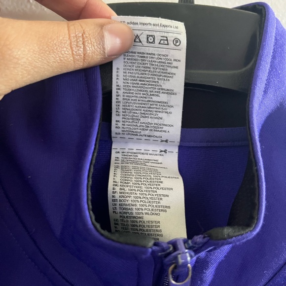 Adidas purple Jacket with Black Logo - Picture 7 of 9